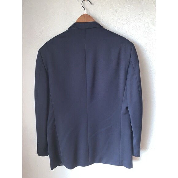 Jones New York Wool Blazer Jacket Mens 42R Blue Padded 3 Button Single Breasted - Picture 4 of 8